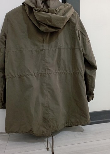 Bej Kadın Midi Ceket, Kemerli, Rahat Kesim - Görsel 9