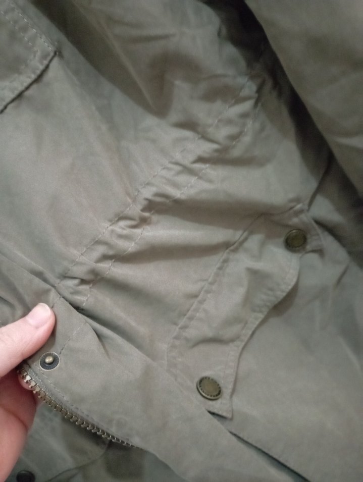 Bej Kadın Midi Ceket, Kemerli, Rahat Kesim - Görsel 4