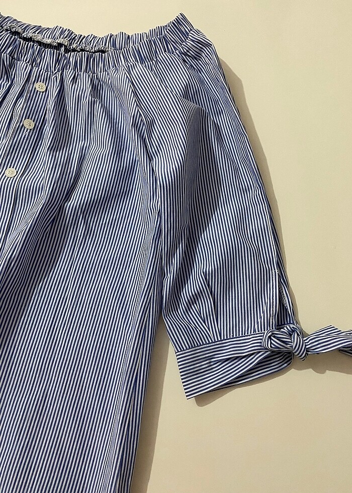 Kol detaylı bayan gömlek - Görsel 3