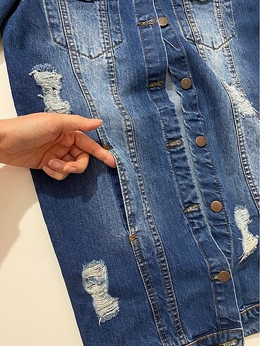 Bayan kot ceket - Görsel 4