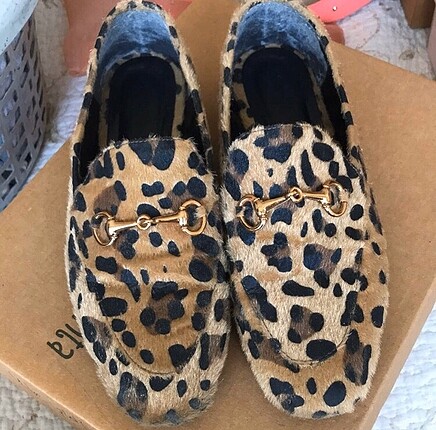 LUTVELİZADE Leopar loafer
