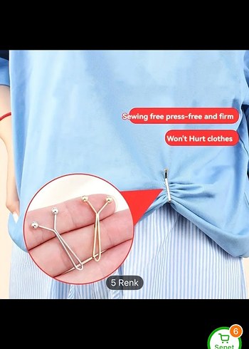 Gri Minimalist Kadın Eşarp ve şal tutucu - Görsel 3