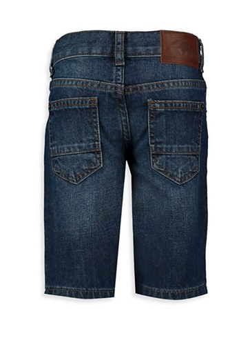 LC Waikiki Erkek Çocuk Koyu Mavi Bağcıklı Denim Şort