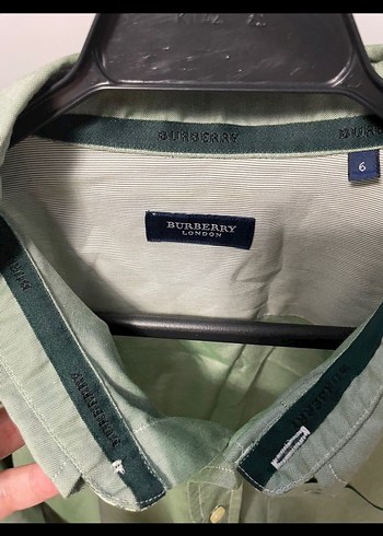 xl Beden Burberry erkek yağ yeşili haki gömlek