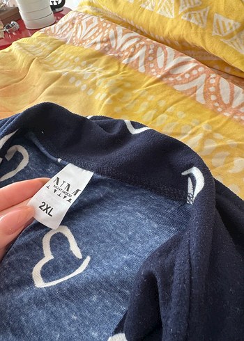 l Beden lacivert Renk Lacivert kalpli pijama takımı