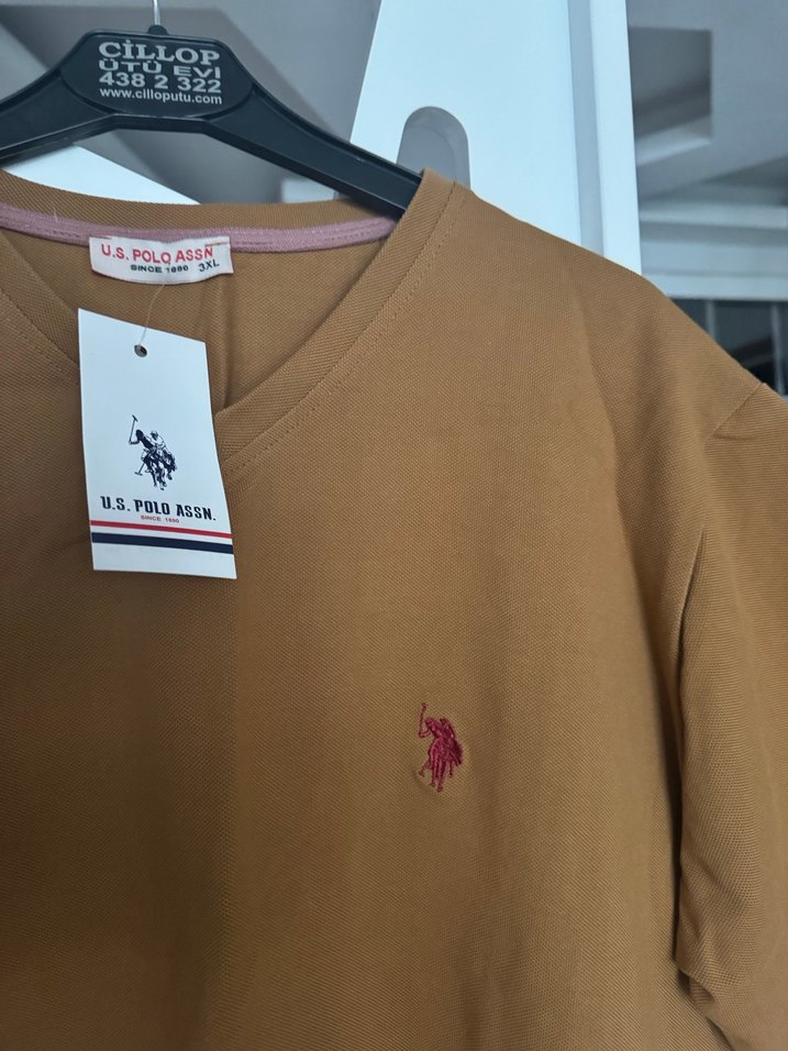 U.s polo tshirt v yaka - Görsel 2