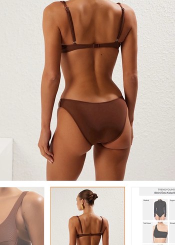 m Beden Milla balconette kahverengi bikini takımı