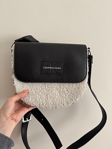calvin klein orijinal teddy çanta peluş