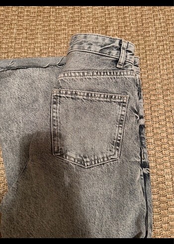 32 Beden Zara gri wide leg jean