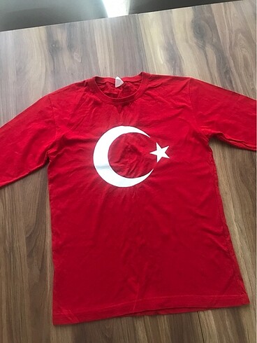 Türk Bayrağı baskılı badi