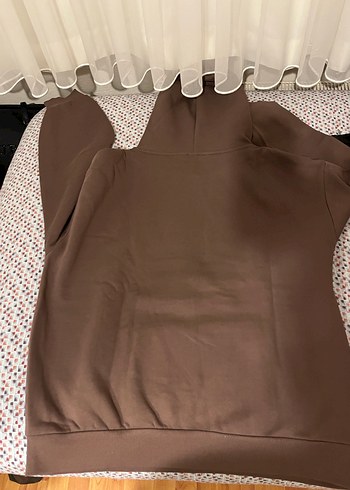 Mavi Kahverengi Kapüşonlu Sweatshirt - Görsel 3