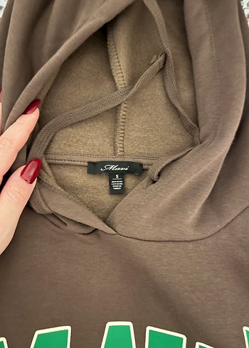 Mavi Kahverengi Kapüşonlu Sweatshirt - Görsel 2