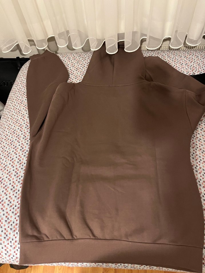 Mavi Kahverengi Kapüşonlu Sweatshirt - Görsel 3