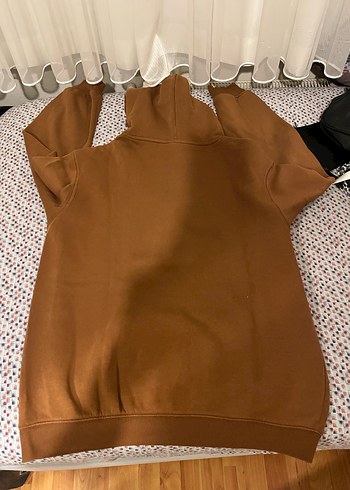 Kahverengi Kapüşonlu Sweatshirt - Görsel 3