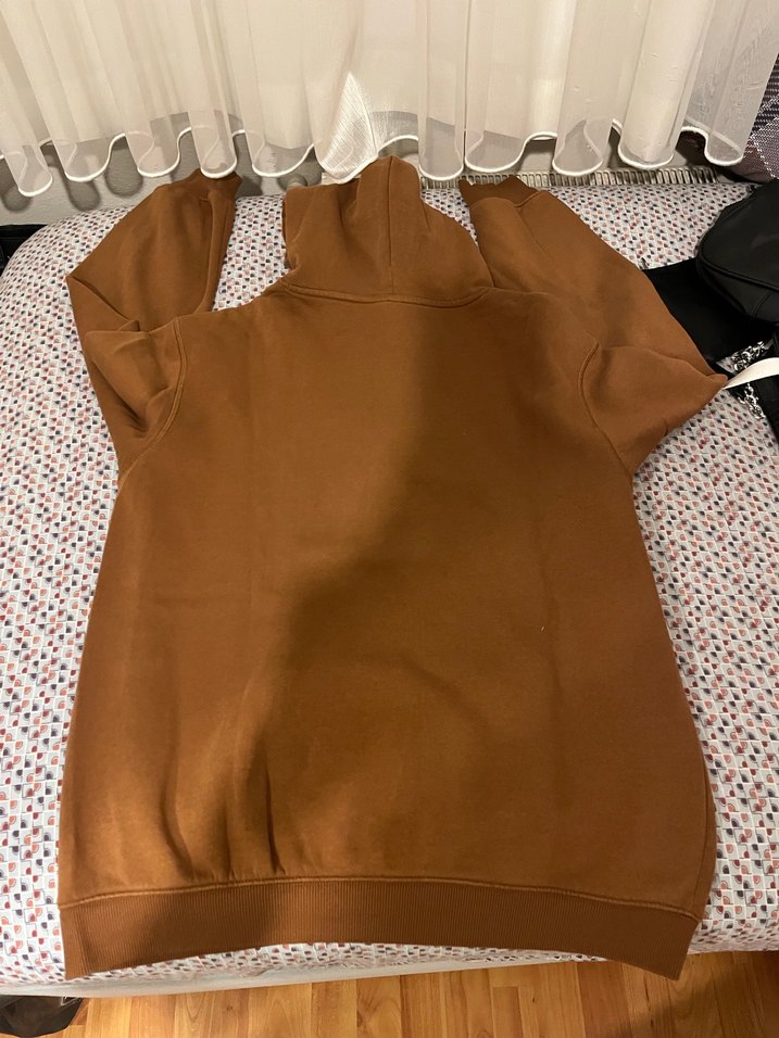 Kahverengi Kapüşonlu Sweatshirt - Görsel 3