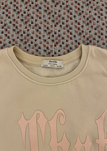 Bershka Bej Oversize Sweatshirt - Görsel 3