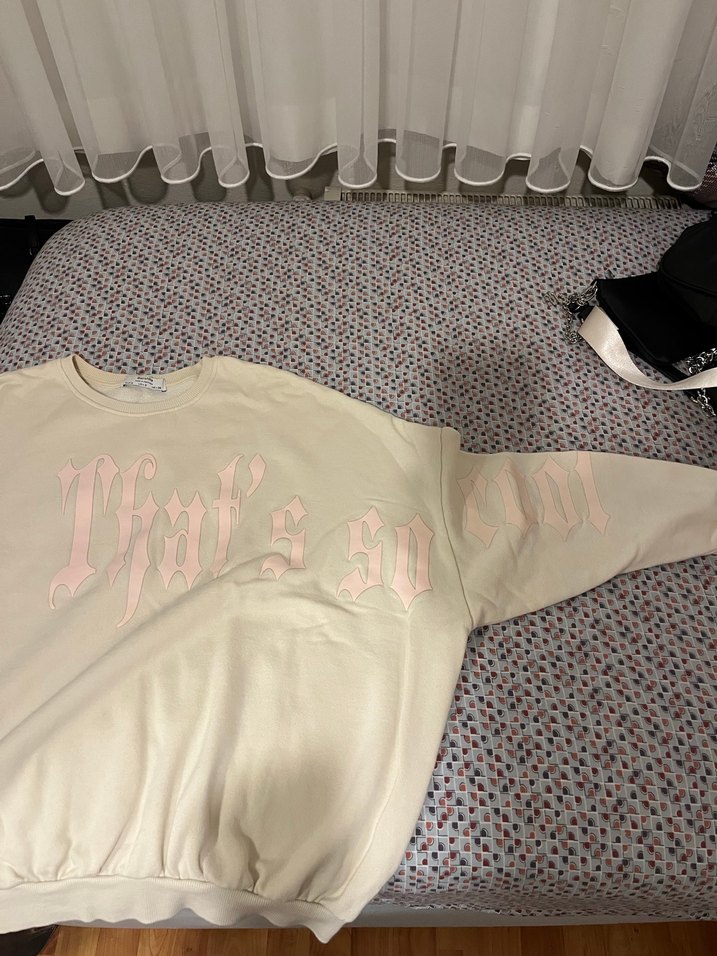 Bershka Bej Oversize Sweatshirt - Görsel 2