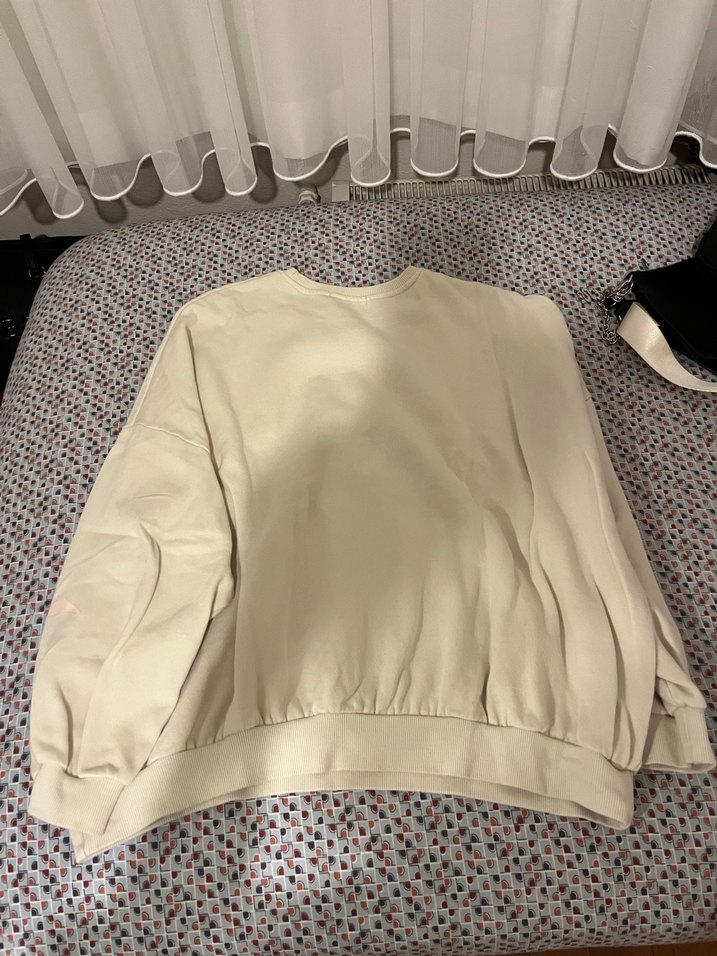 Bershka Bej Oversize Sweatshirt - Görsel 4