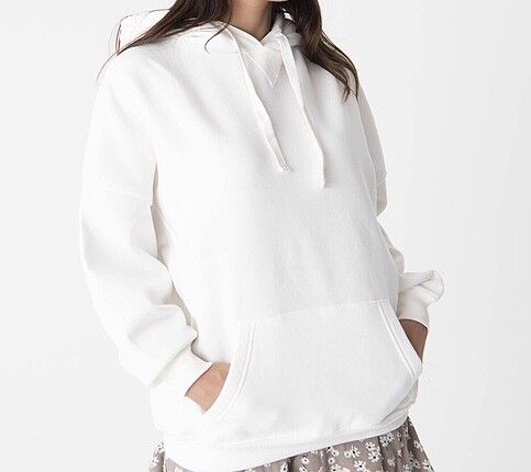 Beyaz sweatshirt