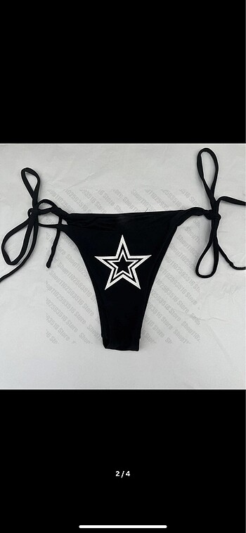 xs Beden gotik yıldız baskılı bikini seti