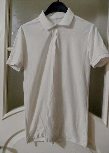 Erkek Beyaz Kısa Kollu Polo Tişört - Görsel 2
