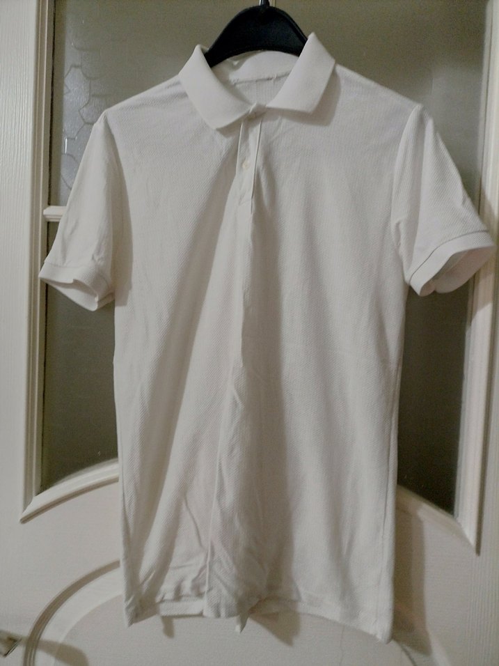 Erkek Beyaz Kısa Kollu Polo Tişört - Görsel 2