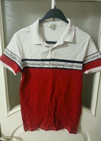 Calvin Klein Erkek Kırmızı Polo Tişört orijinal. - Görsel 2