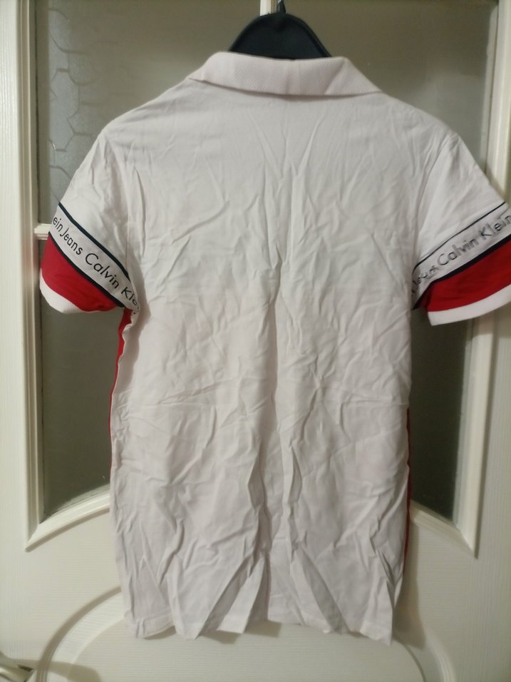 Calvin Klein Erkek Kırmızı Polo Tişört orijinal. - Görsel 3