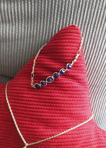 Doğal taşlı Günlük Kullanım İçin Lacivert Boncuklu Bileklik - Görsel 3