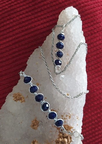 Doğal taşlı Günlük Kullanım İçin Lacivert Boncuklu Bileklik - Görsel 4