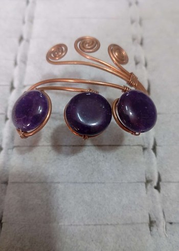 Doğal taş bakır telkari Boncuklu Bohem çeşitli Bileklik. - Görsel 10