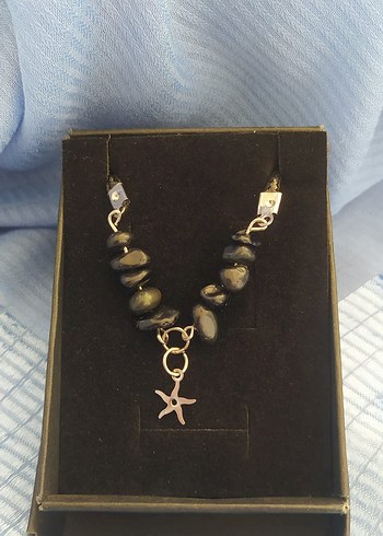 Doğal taş Kapan gözü Renkli Bohem Kadın El Zinciri kolye - Görsel 3