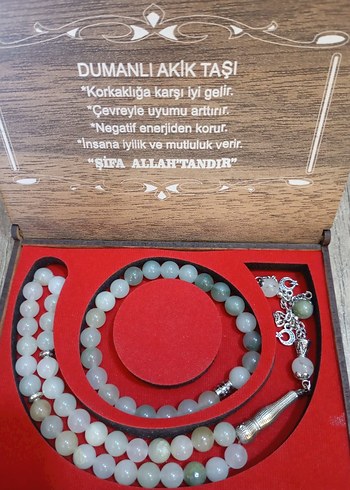 Doğal taş çeşitleri Orjinal Taş Erkek Tesbih,bileklik set kutulu - Görsel 3