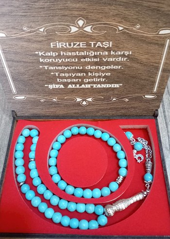 Doğal taş çeşitleri Orjinal Taş Erkek Tesbih,bileklik set kutulu - Görsel 9