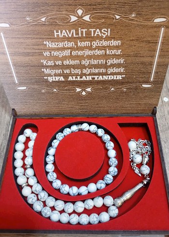 Doğal taş çeşitleri Orjinal Taş Erkek Tesbih,bileklik set kutulu - Görsel 8