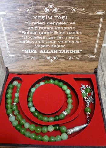 Doğal taş çeşitleri Orjinal Taş Erkek Tesbih,bileklik set kutulu - Görsel 5