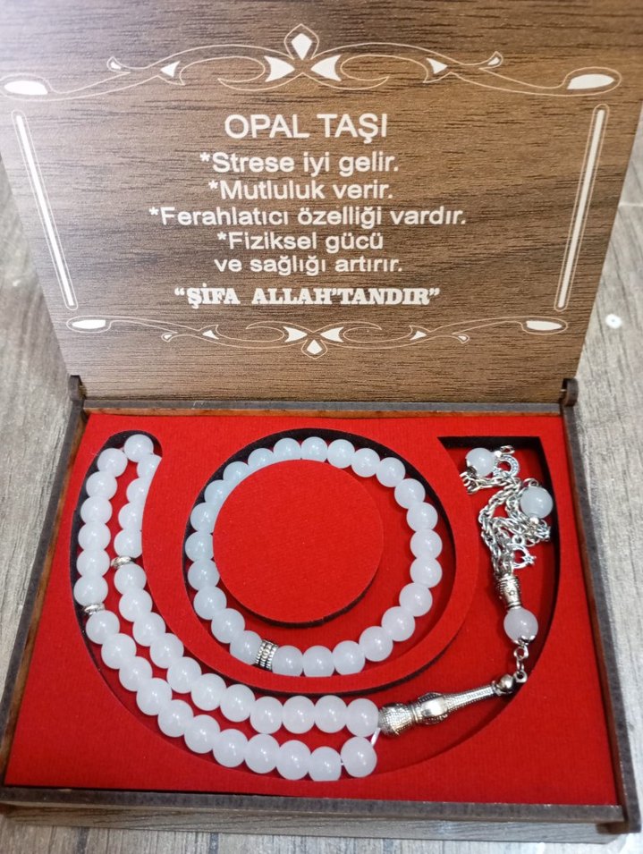 Doğal taş çeşitleri Orjinal Taş Erkek Tesbih,bileklik set kutulu - Görsel 4