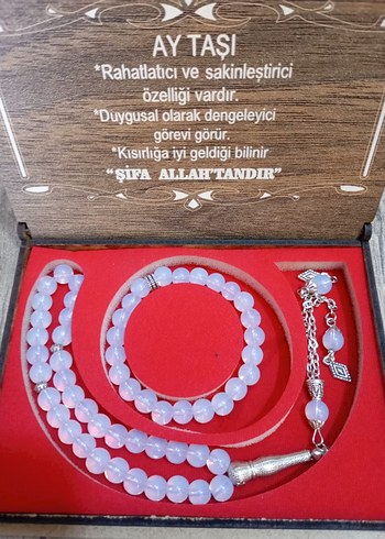 Doğal Renkli Taşlı Erkek Tesbih bileklik set Orjinaldir. - Görsel 8