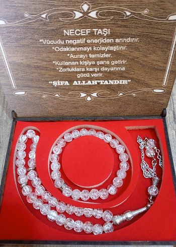 Doğal Renkli Taşlı Erkek Tesbih bileklik set Orjinaldir. - Görsel 4