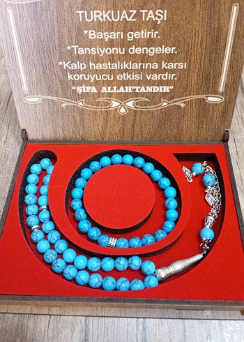 Doğal Renkli Taşlı Erkek Tesbih bileklik set Orjinaldir. - Görsel 11