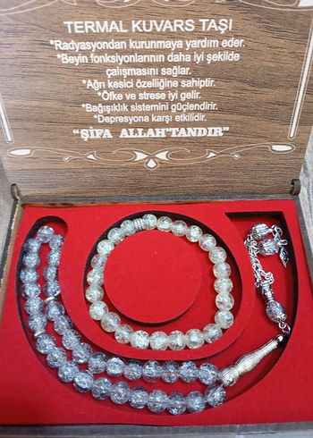 Doğal Renkli Taşlı Erkek Tesbih bileklik set Orjinaldir. - Görsel 9
