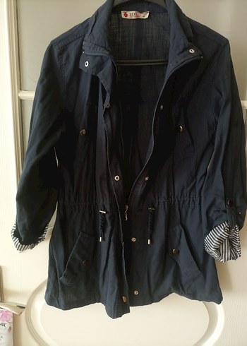 Keten Siyah Midi Denim Ceket - Görsel 3