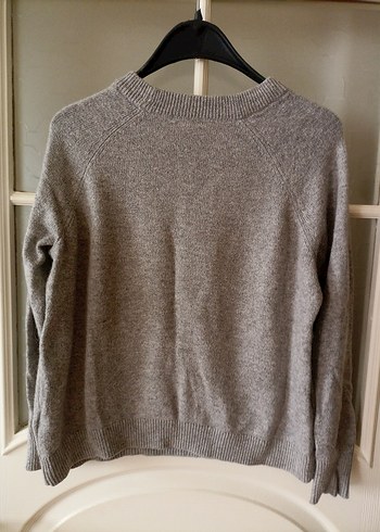 Gri Triko Uzun Kollu Kazak - Görsel 4