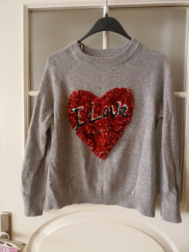 Gri Triko Uzun Kollu Kazak - Görsel 2