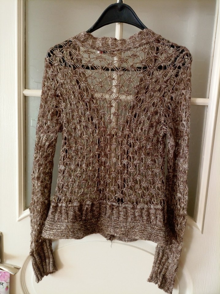 Bohem Tarz Örgü parlak Kadın Hırka - Görsel 4