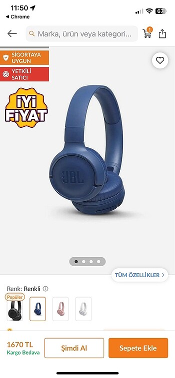 JBL KULAKLIK 560 bt
