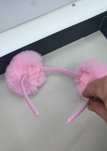 Pembe Kürklü Çocuk Taç - Görsel 3