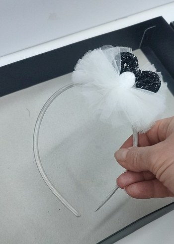 Nakışlı Siyah Beyaz Koç Taç - Görsel 3