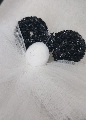 Nakışlı Siyah Beyaz Koç Taç - Görsel 2