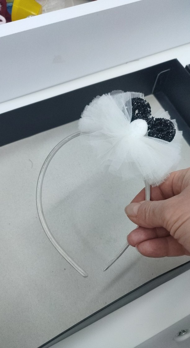 Nakışlı Siyah Beyaz Koç Taç - Görsel 3